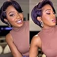 Ms Taj Short Wigs for Black Women Human Hair Pixie Cut Wig Short Lace Front Human Hair Wigs 13X6X1 Lace Frontal Wigs Side Part Wig Pre Plucked with Baby Hair 150% Density