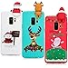 Produktbild YKTO Hülle Samsung Galaxy S9 Case 2018 5.8 Zoll 3D Weihnachten Handyhülle [3 Stück] Stoßfest Weich Silikon Schutzhülle Weihnachten Motiv Handytasche für SamsungS9