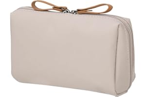 MisFun Kosmetiktasche Klein Schminktasche, Reise Make up Tasche, wasserdichte Leichte Aufbewahrungstasche, Nylon Kulturbeutel mit Fächern, Multifunktions Handtasche Small Make up Bag für Damen Khaki