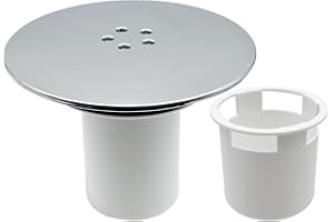 YUNLEX Shower Drain Cover, Chrome, 90mm/115mm, Modern, ABS Plastic and Metal, Removable Top, Fast Flow