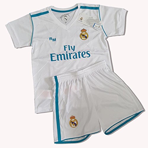 Equipación Infantil Réplica Oficial del Real Madrid Ronaldo Nº 7 Temporada 17/18 (Talla 4)