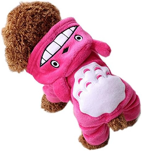 Pet Dog Carton Hoodies Jumper Costume Clothes WeiHi Dog Puppy Cosplay Clothes Clothing Outwear Cute Coat for Small Medium Large Dogs Pink M