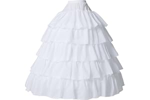 BEAUTELICATE Jupon sous Robe Crinoline Petticoat Rockabilly De Femme avec Volants Long 4 Cerveaux pour Robe De Mariage Mariée Soirée Bal