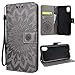 Produktbild VemMore iPhone XR Hülle Handyhülle Schutzhülle Leder PU Wallet Flip Case Bumper Lederhülle Ledercase Blumen Muster Klapphülle Ultra Slim Dünn Klappbar Magnetisch Sonnenblume - Grau