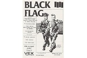 ELITEPRINT VINTAGE BAND BLACK FLAG Music Rock & Roll Concert Gig Advertisement A3 POSTER ON 250GSM PRINT MATERIAL WALL ART REPRODUCTION
