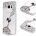 Produktbild LaiXin Hülle Case für Samsung Galaxy S7 , Kratzfeste Plating TPU Case für Samsung Galaxy S7 Case Schutzhülle Silikon Crystal Case Durchsichtig-fee Mädchen Schwarzer Schmetterling Diamant