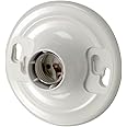 Leviton 8829-CW1 One-Piece Urea Outlet Box Mount, Incandescent Lampholder, White