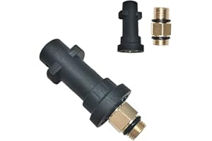 STONE BANKS Male Thread Adapter and 1/4" Female Fitting Foam Cannon Connector of Snow Foam Lance Pot Head Compatible with Karcher K Series K2/K3/K4/K5/K6/K7 Car High Pressure Washer Machine