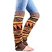 Produktbild ueetek Frauen PATA Punkt Boho Crochet Lange Boot Socken Stulpen Khaki