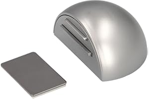 WOLFPACK 5320340 – Fermaporta con Adesivo e Magnete, Colore: Cromo Opaco, Argento, 12x9x3 cm