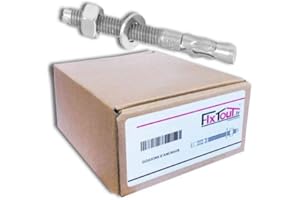 Fixtout - 5 goujons d'ancrage M10 x Lt 120 mm. Epaisseur à fixer 50 mm. INOX A2 - Fixtout