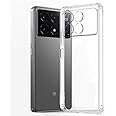 Fashionury Shockproof Crystal Clear Back Cover Case for Poco X6 Pro 5G | Raised Bumps for Camera & Screen Protection | Transparent Back Cover Case for Poco X6 Pro 5G