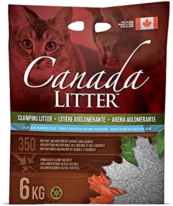 Canada Litter Clumping Cat Litter Baby Powder Scent 6 KG (13-Pounds)