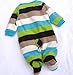 Baby Toddler Romper Warm Hoodie Soft Romper Outfit Cute Polar Bear Stripe 3-12 M