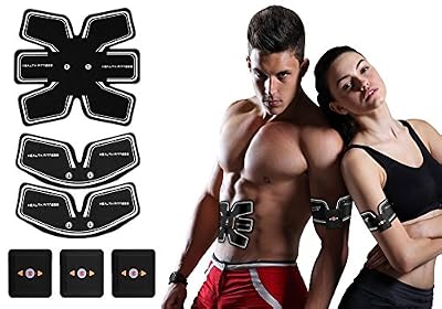 CybGene Electrostimulateur Musculaire, Ceinture Musculation Electrique -CybGene Électronique Toner Musculaire Abdominal Machine,Équipement portatif unisexe sans fil pour l'abdomen / bras / jambe / taille à la maison, au bureau ou en déplacement !