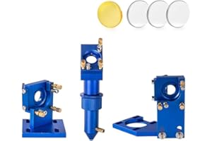 Cloudray CO2 Laser Head Set Conjunto completo de la incluye monturas de cabeza y espejo con lente de enfoque D20 FL50.8 Mo Espejos para máquina cortadora de grabado láser 2030 4060 k40