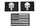 Produktbild KLETTBAND Punisher US Flag Tactical Military Morale Biker Outlaw Skull Aufnäher Patch SET