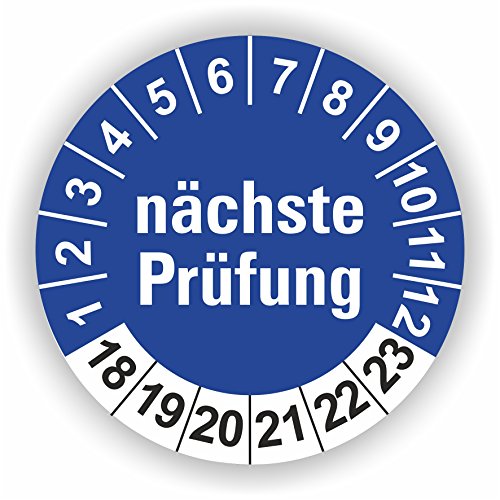 Preisvergleich Produktbild 5-1.000 Stück Prüfplaketten Prüfetiketten Wartungsetiketten Prüfung Ø 30mm (30 Stück)