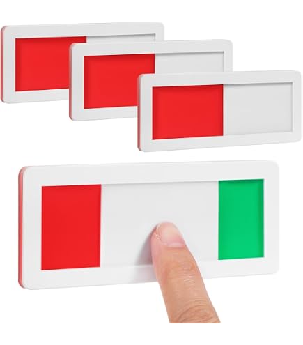 2x Tofficu Tür-Schiebeschild „Besetzt/Frei“ – Transparentes Acryl, 17,8 X 5 X 1,5 Cm, Für Büros, Hotels, Konferenzräume & Toiletten