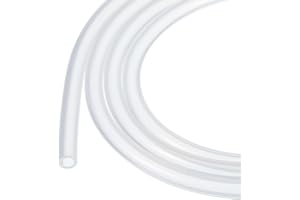 Rebower Tubo de Silicona de 1 Metro (3.3 Pies) de Longitud 2.5mm ID Y 4mm OD Transparente para Uso Industrial en Bombas Sifonado Drenaje Riego Y Elaboración de Cerveza