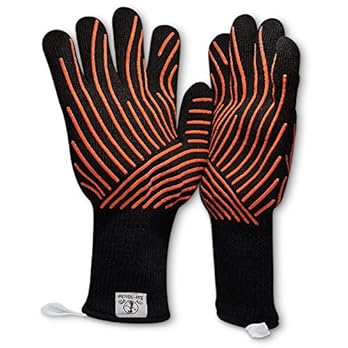 Ess Nische Grillhandschuhe 1 Paar Bis 500 C Hitzebestndig En407 Zertifizierte Ofenhandschuhe Aus Kevlar Nomex Gewebe 2er Set Premium Backhandschuhe