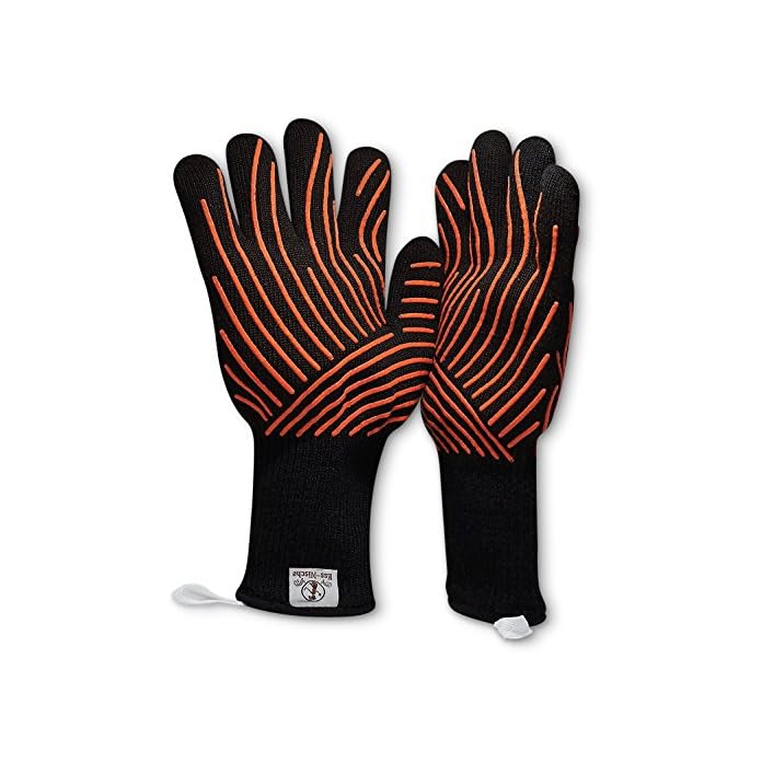 Ess Nische Grillhandschuhe 1 Paar Bis 500 C Hitzebestndig En407 Zertifizierte Ofenhandschuhe Aus Kevlar Nomex Gewebe 2er Set Premium Backhandschuhe
