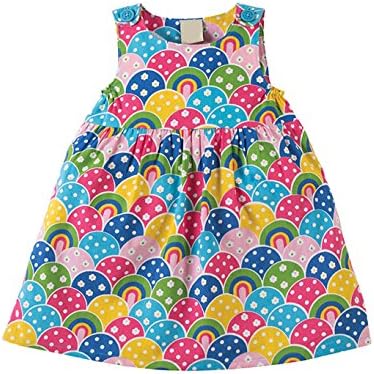 Little Sorrel Girls Dresses Floral Sleeveless Beach Party Casual Dresses for Age 2 to 7 Years Kids