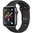 Apple Watch Series 4 44mm (GPS + Cellular) - Cassa In Alluminio Color Grigio Siderale Con Nero Cinturino Sport (Ricondizionat
