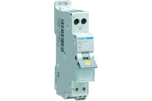 Hager - Disjoncteur 1P+N 3kA C-20A SanVis 1M - HAGE-MFS720