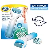 Scholl Velvet Smooth Electric Foot File with Exfoliating Refill, Blue