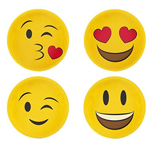 Preisvergleich Produktbild 4 Stück Smiley Taschenwärmer, Handwärmer, Heizpad, Firebag, Wiederverwendbar, verschiedene Motive