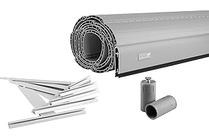 Schellenberg Rolladen Maßanfertigung, PVC Rolladenpanzer, Auswählbar: Breite 50-200 cm, Höhe 100-230 cm, System Maxi, Farben Weiß, Grau