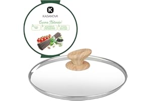 KASANOVA Couvercle en verre noir de 24 cm