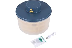 Micvtve Essoreuse à Salade éLectrique - SèChe-LéGumes à Laitue, Rechargeable par USB, Essoreuse à Fruits de Laitue à SéChage avec Bol