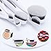 Make up Brushes Set MYCARBON White Oval Brush Cosmetic Set With Stable Base Holder Eyeshadow Brushes Foundation Brush Blusher Lipstick Brush Toiletry Tools Kit Toothbrush Shape