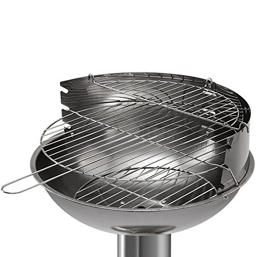 Säulengrill aus Edelstahl – BBQ Grill Holzkohlegrill Kohlegrill Gartengrill Standgrill - 2