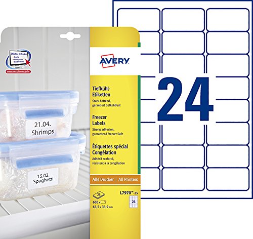 Avery 600 Etiquettes Speciales Congela ....