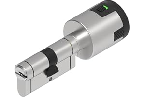 Lince - Cilindro CPLUS ALARM 30x30 cm | Bombillo de Alta Seguridad con Sensor Alarma Integrado de 100dB | Protección Anti-Bumping y Anti-Taladro | Incluye 5 Llaves XL | Acabado níquel