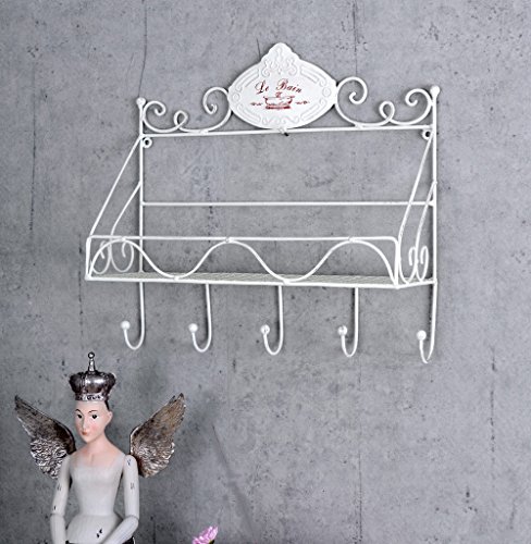 Nostalgie Badregal Weiss Handtuchhalter Hakenleiste Landhausstil Bad Palazzo Exclusiv