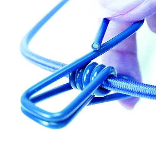 Pasway 2 Set Winddichte Tragbare Reise Outdoor Wäscheleine mit 12 Clips, Blau - 2