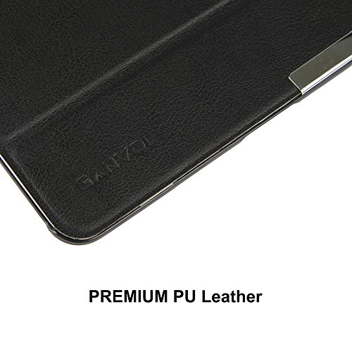 Ganvol Samsung Galaxy Tab A 9.7 T550N T555N Hülle Leder Schutzhülle, PREMIUM PU Leder Étui, mit Standfunktion und Automatischem Schlaf Funktion, Kunstleder, Ultra Dünn, schwarz - 8