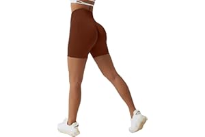 Arkim Sport Shorts Damen, Scrunch Butt High Waisted Kurze Sporthose Damen, Push Up Booty Nahtlos Biker Yoga Leggings Fitness Gym Shorts