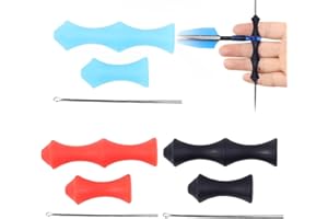 SUJEBKC Dito del tiro con L'Arco,3 paia Protezione per Le Dita per Tiro con L'Arco Le Dita di Tiro Equipaggiamento con L'Arco tiro di Protezione delle Dita (versione estesa)