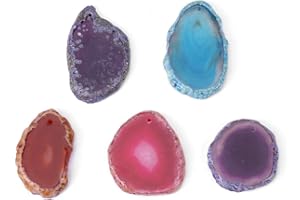 HZTYYIER Rodajas de ágata natural, piezas irregulares multiusos con diseño único para decoración y manualidades