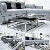 cagü exklusive 2er Set Couchtische & 3er Set Beistelltische Serie MAILAND in den Farben: Eiche, Sheesham, Anthrazit, Weiss und Schwarz