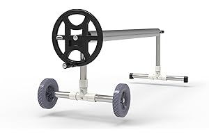 INTERNATIONAL COVER POOL Enrollador de Cubierta de Piscina Basic. Ajustable hasta 4,2m con Tubo de 80mm. ECONÓMICO, Comodo Y FACIL DEMONTAR