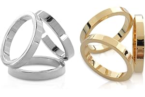 LumiSyne 2 st halsdukringar mode tre ringar guld silver scarfspänne modern enkel trippel silke scarf spänne vira hållare kläd