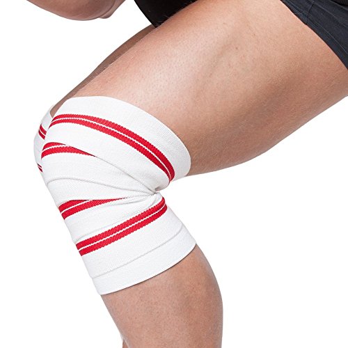 Profi-Kniebandagen 200cm T25 – Ideal f. Kraftsport, KDK, Bodybuilding, Powerlifting Farbe: weiß, orange oder schwarz - 3