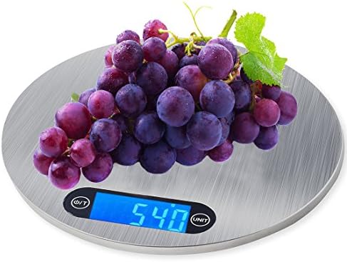 ZHISHAN Digital Food Scale Kitchen Scales Nutritional Electronic Weight Watchers Cooking Steelyard with Backlight LCD Display Stainless Steel Panel Accurate Gram 5000g 0.1oz/ 1g(ZSC311)