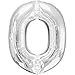 Produktbild Folienballon - BUCHSTABE O SILBER - XXL 70cm, Luftballon mit Buchstaben + PORTOFREI mgl + Geschenkkarte + Helium & Ballongas geeignet. High Quality Premium Ballons vom Luftballonprofi & deutschen Heliumballon Experten. Luftballon Geschenk und lustige Ballon Deko